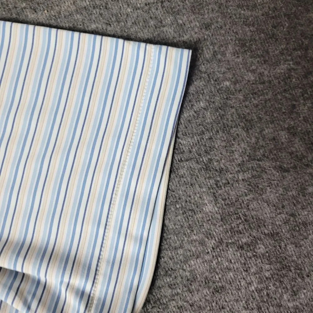 Peter Millar Casely Polo Shirt Mens Sz XL Blue Stripe Short Sleeve Crown Crafted